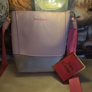 Juicy Couture Pink and Silver Shoulder Bag